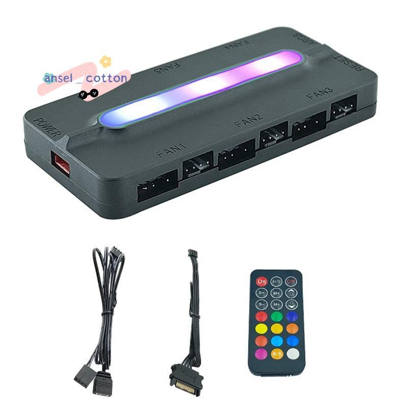 ARGB Controller 5V/3Pin ARGB 4Pin พัดลม PWM HUB PWM ARGB พัดลม Hub ARGB Hub Splitter สําหรับคอมพิวเต