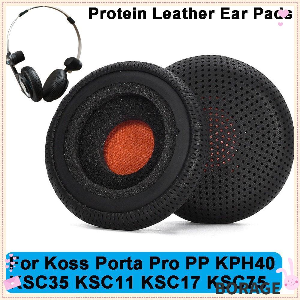 BORAG 1 คู่หูฟังแผ่นรองหูฟัง,Breathableเปลี่ยนหูฟัง,Noise Cancelling Protein Leather Ear Cover Cushi