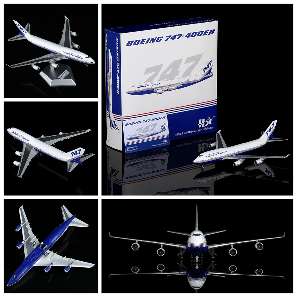 HX รุ่น B611601 Boyin Original Factory B747-400 N747ER เครื่องบินแขกโลหะผสมรุ่น 1/400