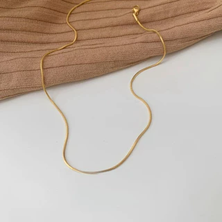 Love2Self X003 Non Tarnish สแตนเลสงูสร้อยคอโซ่ธรรมดาไม่มีสร้อยคอจี้ Chocker
