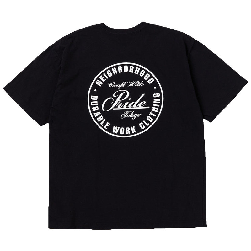 Summer Pure Cotton NEIGHBORHOOD NH. TEE Letter Logo Printing Crew Neck Short Sleeve T-Shirt 912