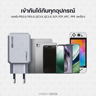 [สุดคุ้ม] Orsen by Eloop C32T C42T 35W 65W หัวชาร์จ GaN Charger PD PPS Type C ชาร์จเร็ว adapter notebook
