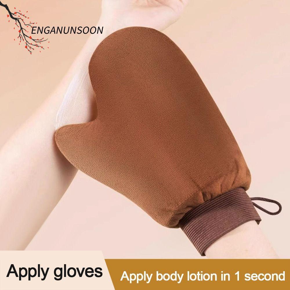 ENGANUNSOON Self Tanner Mitt, สองด้านนํากลับมาใช้ใหม่โลชั่น Applicator, Creative Washable Sunless ปล