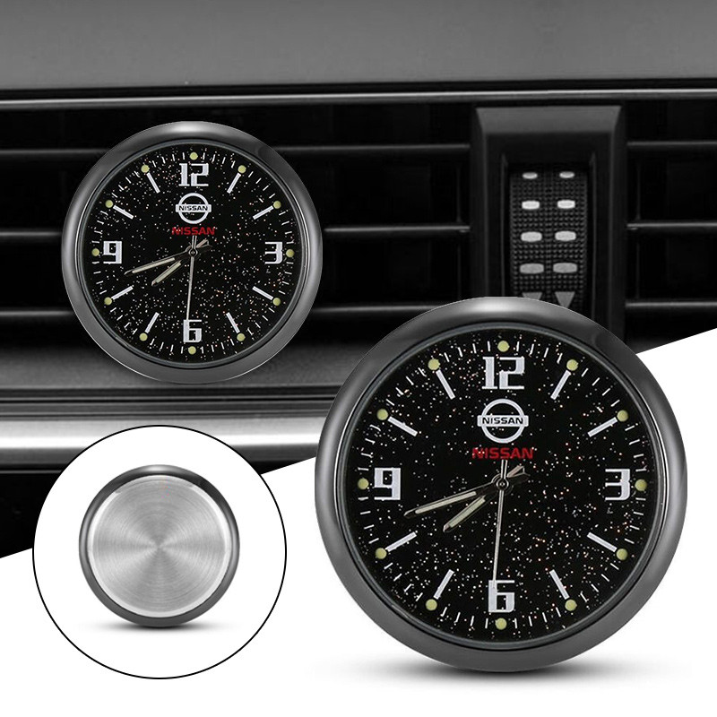 1 PC รถ Mini นาฬิกาควอตซ์นาฬิกา Night สําหรับ Nissan Nismo Qashqai Juke J10 J11 Micra XTrail Leaf Pu