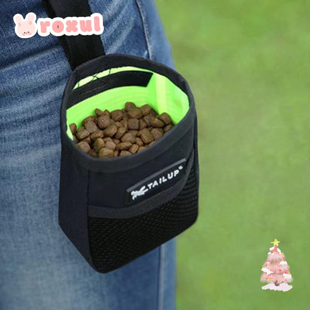 ROXUL Training Obedience Bag, Solid Color Training Snack Pet Food Treat Bag, Pet Feed Pocket Dog Accessories