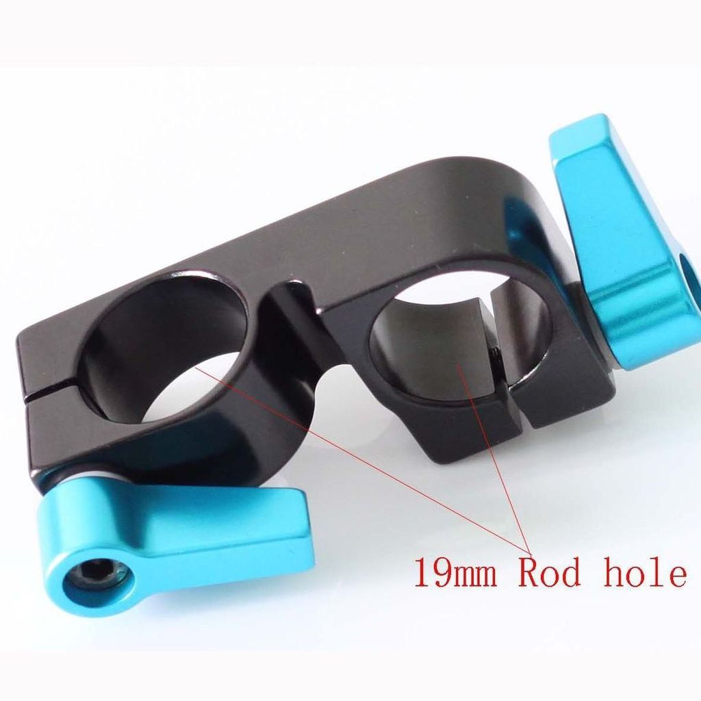 Camera Rig Aluminum 90 Degree Double Hole Rail Clamp 19mm Tube Clamp 19mm Head