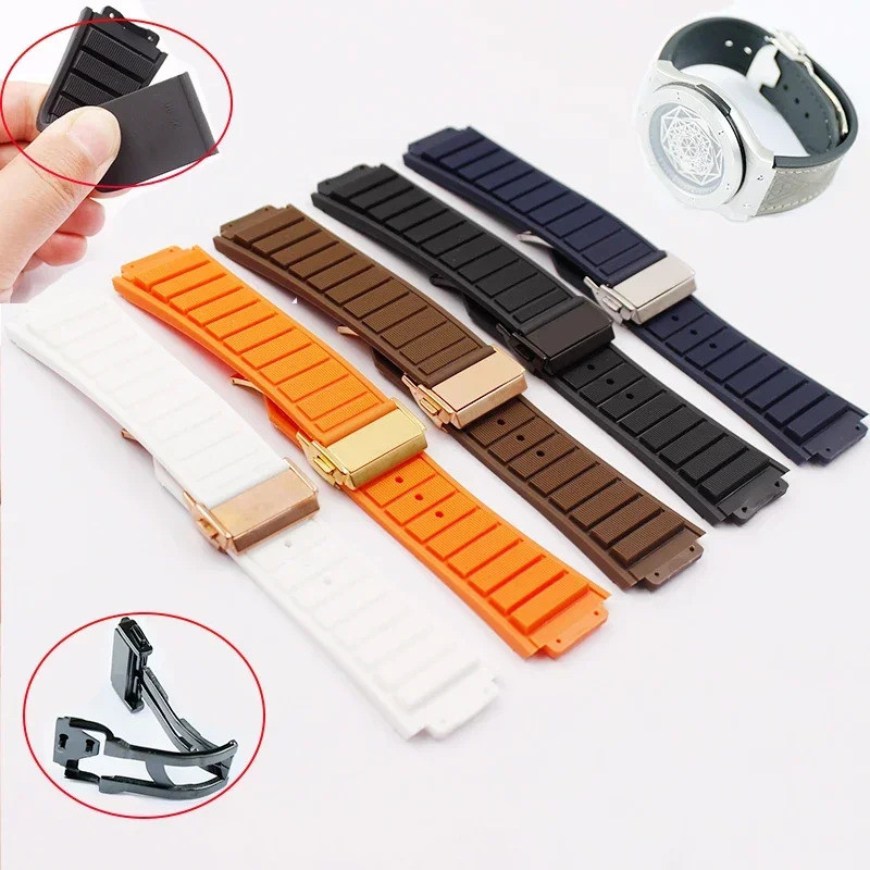 Watch Accessories Men's Rubber Strap For HUBLOT Series Sports Strap 19mm*29mm Women's Silicone Rubbe