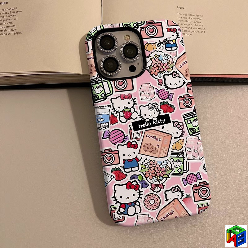 เคส Hello Kitty สําหรับ Samsung A16/A17/A06/A07/A25/A26/A36/A37/A54/A55/A56/A57 2-in-1 เคสป้องกันการตกสองชั้น