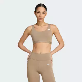 adidas Gym & Training บราซัพพอร์ตระดับปานกลาง Optime Essentials ผู้หญิง สีเบจ KS8516