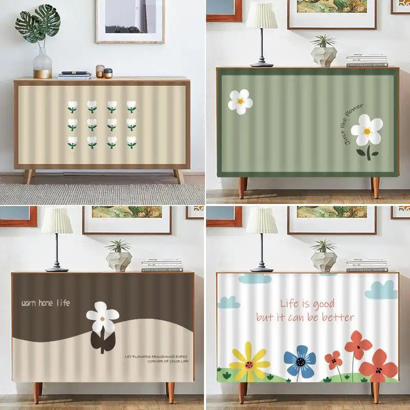 Soft Blossom Shelf Hider - โป๊ะเลื่อนแบบไม่ต้องเจาะรูสําหรับชั้นเก็บของและแผงถ้วย, ชุดราง