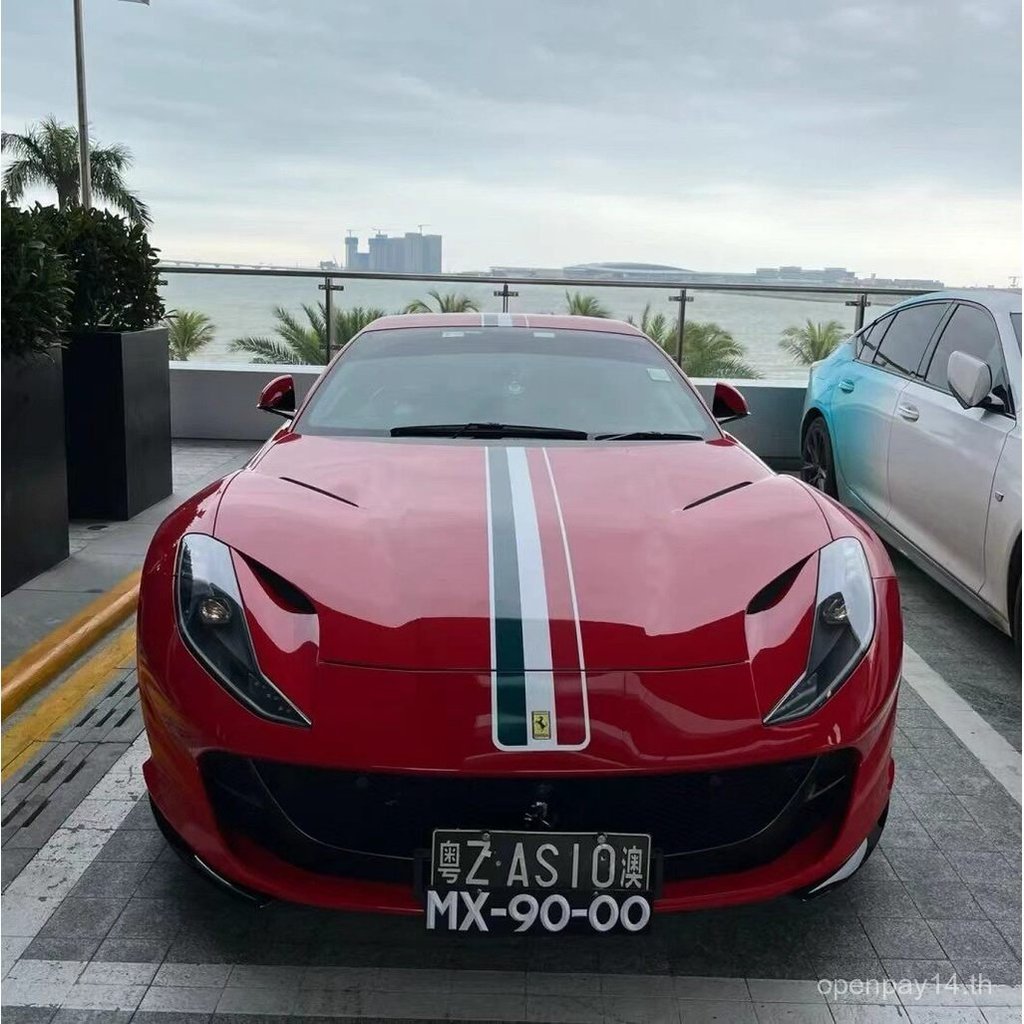 Ferrari 812Superfast สติ๊กเกอร์ติดรถยนต์แบบไดนามิกดึงดอกไม้ GTS รุ่นแข่งรถดัดแปลงสติกเกอร์ฝากระโปรงร