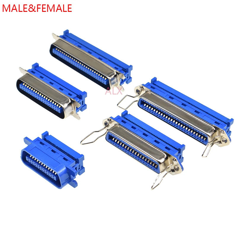 1PCS 57 Series 24/36/50 pin ชายหญิงปลั๊ก connector Line Pressed ประเภทสําหรับเครื่องพิมพ์คอมพิวเตอร์