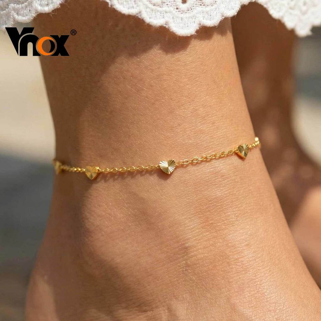 VNOX วีน็อกซ์ กำไลข้อมือสแตนเลสชุบทอง สำหรับผู้หญิง ทนทานต่อน้ำ มั่นคงไม่หลุดล๊อค