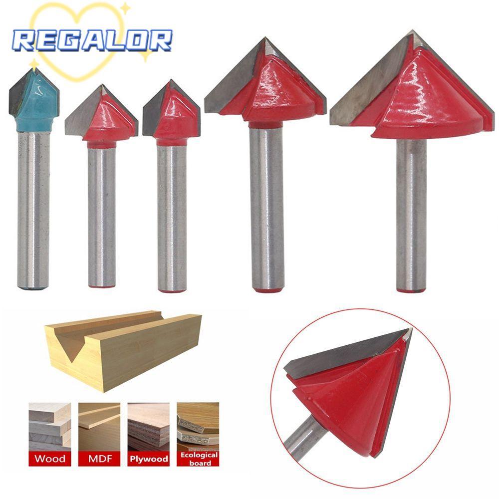REGALOR0G เครื่องตัดมิลลิ่งงานไม้ 1 ชิ้น 60/90/120/150 องศาเหล็กทังสเตน CNC คาร์ไบด์แข็ง|เครื่องมือ