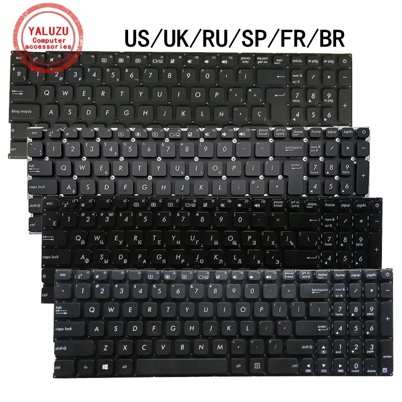 US/UK/RU/SP/FR/BR แป้นพิมพ์แล็ปท็อปสําหรับ ASUS A541 A541U/UJ F541U F541UJ D541 D541S/SC K541 K541U/