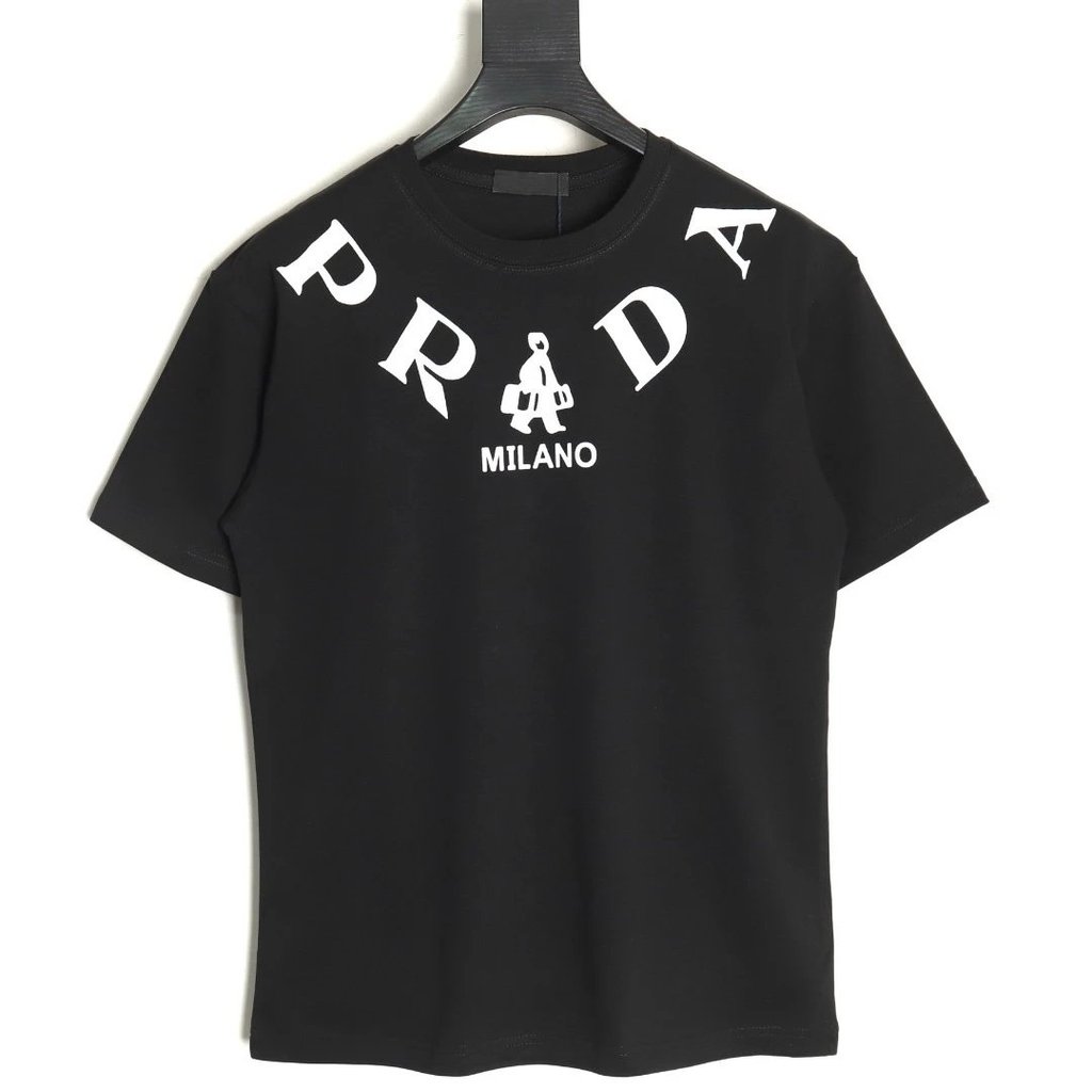 เสื้อยืดแขนสั้น Prada Prada 25SS Neckline Villain