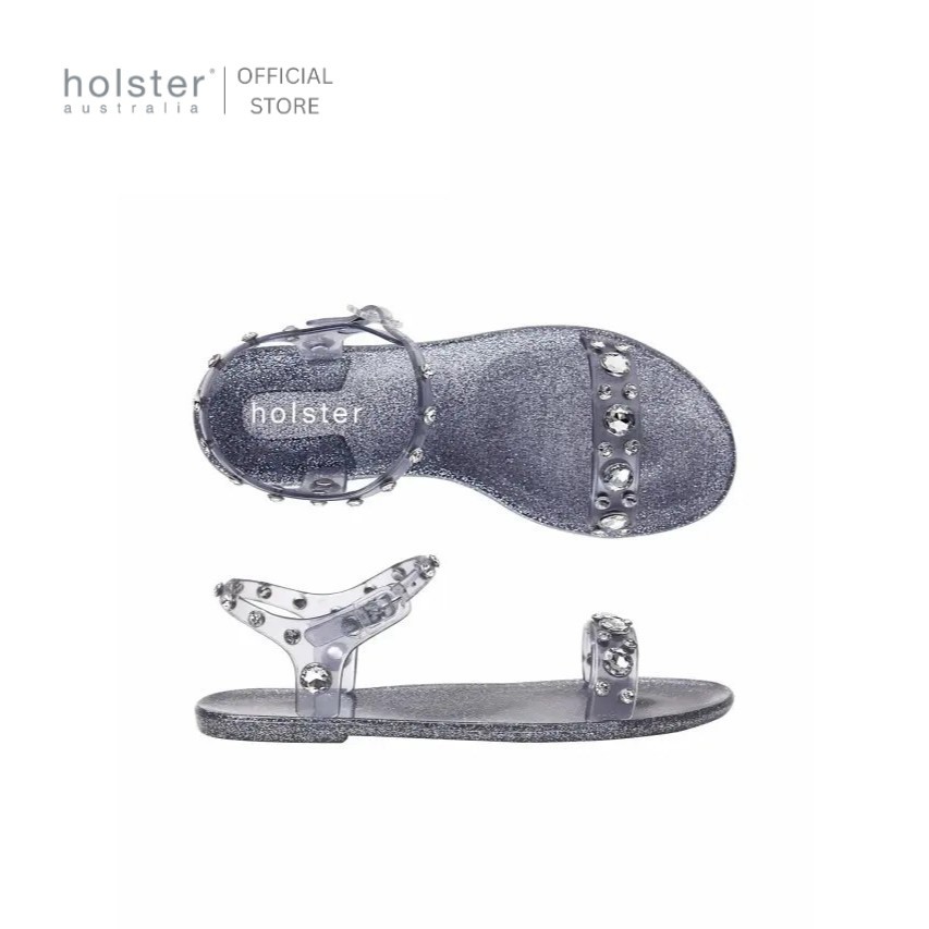 Holster รองเท้าแตะรัดส้นผู้หญิง Glitz Glitter สี Midnight Blue