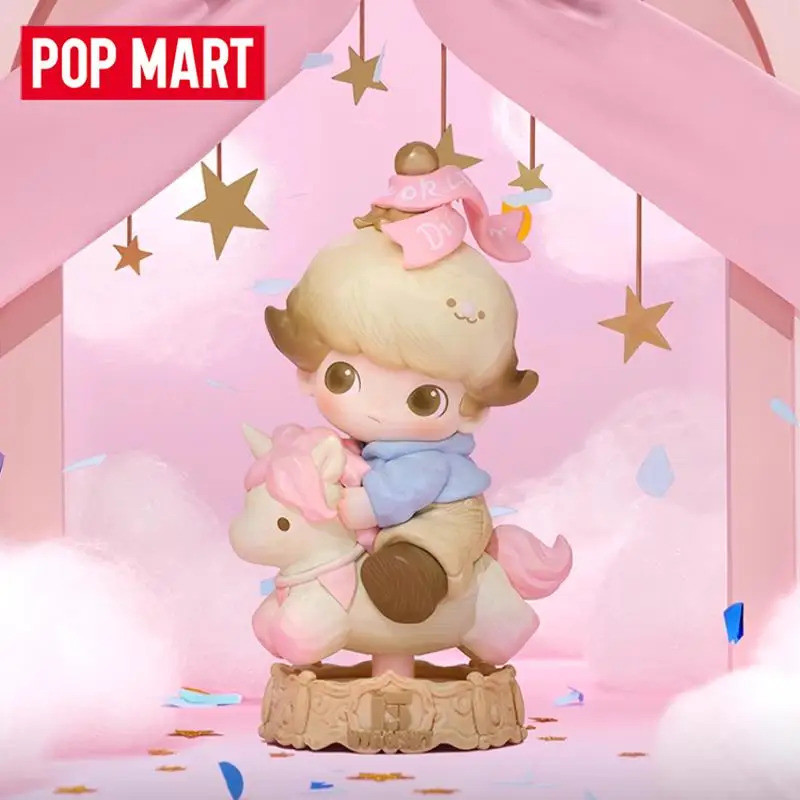 POPMART ฉลอง Moment POPMART 15th Anniversary Series Mystery Box Mystery Box ของเล่นน่ารักตกแต่งเครื่