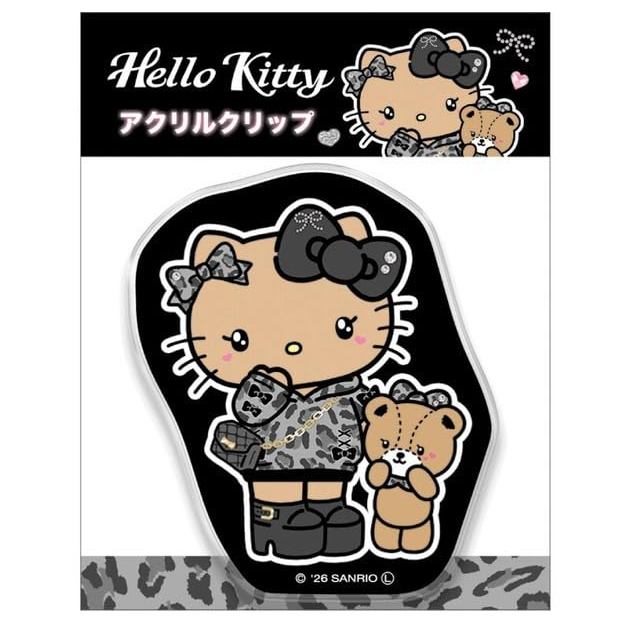 Sanrio Hello Kitty Acrylic Clip Gyaru-style BlackDirect From Japan
