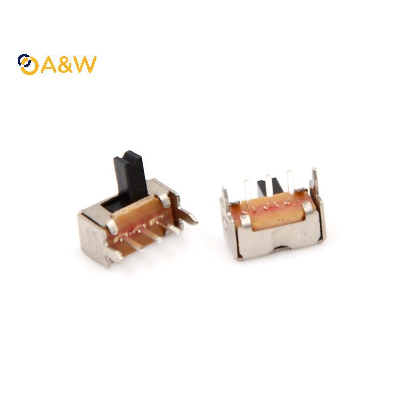 A&W 10 ชิ้น/เซ็ต SK12D07 สวิตช์สไลด์มุมขวาสวิตช์ไฟ 3P SPDT 2 มม.Pitch
10ชิ้น
