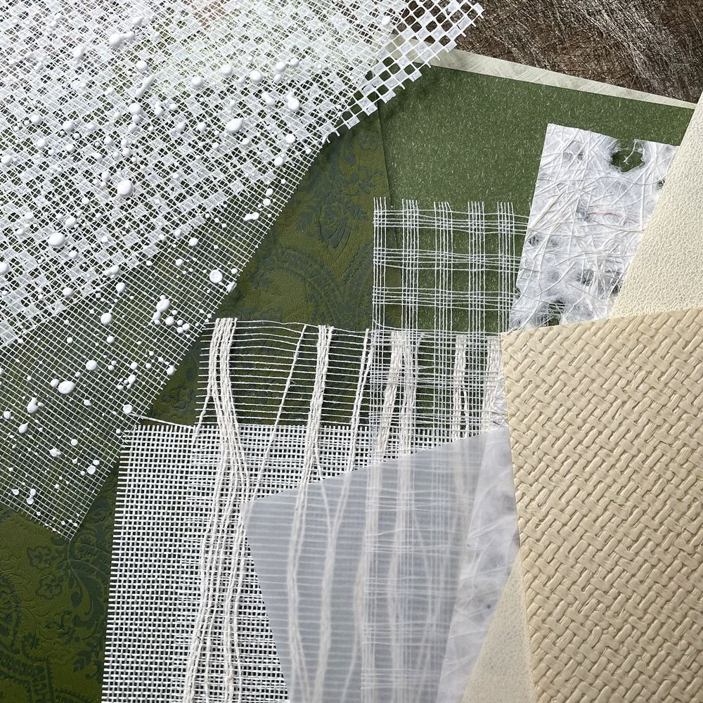 JUA Specialty paper for journaling, mesh fabric, decorative material paper, nail art, handmade colla