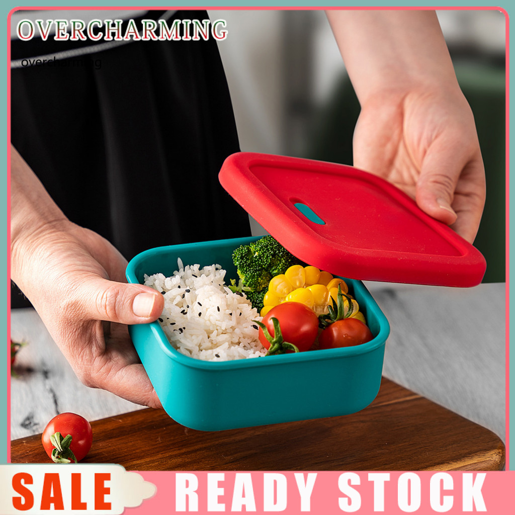 <over> Leak-proof Bento Box Safe Material Bento Box Silicone Bento Box Leak-proof Lunch Container 40