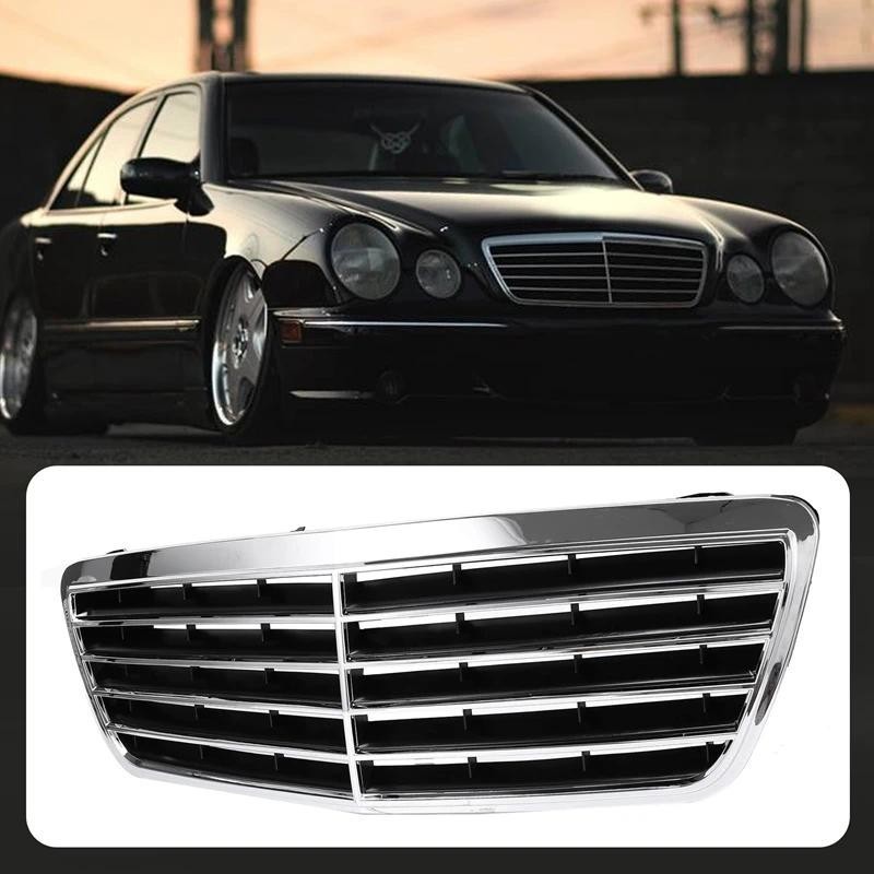 รถกันชนหน้ากระจังหน้าย่างสําหรับ Mercedes-Benz W210 E200 E180 E300 1999-2001auto ชิ้นส่วนตกแต่งรถ