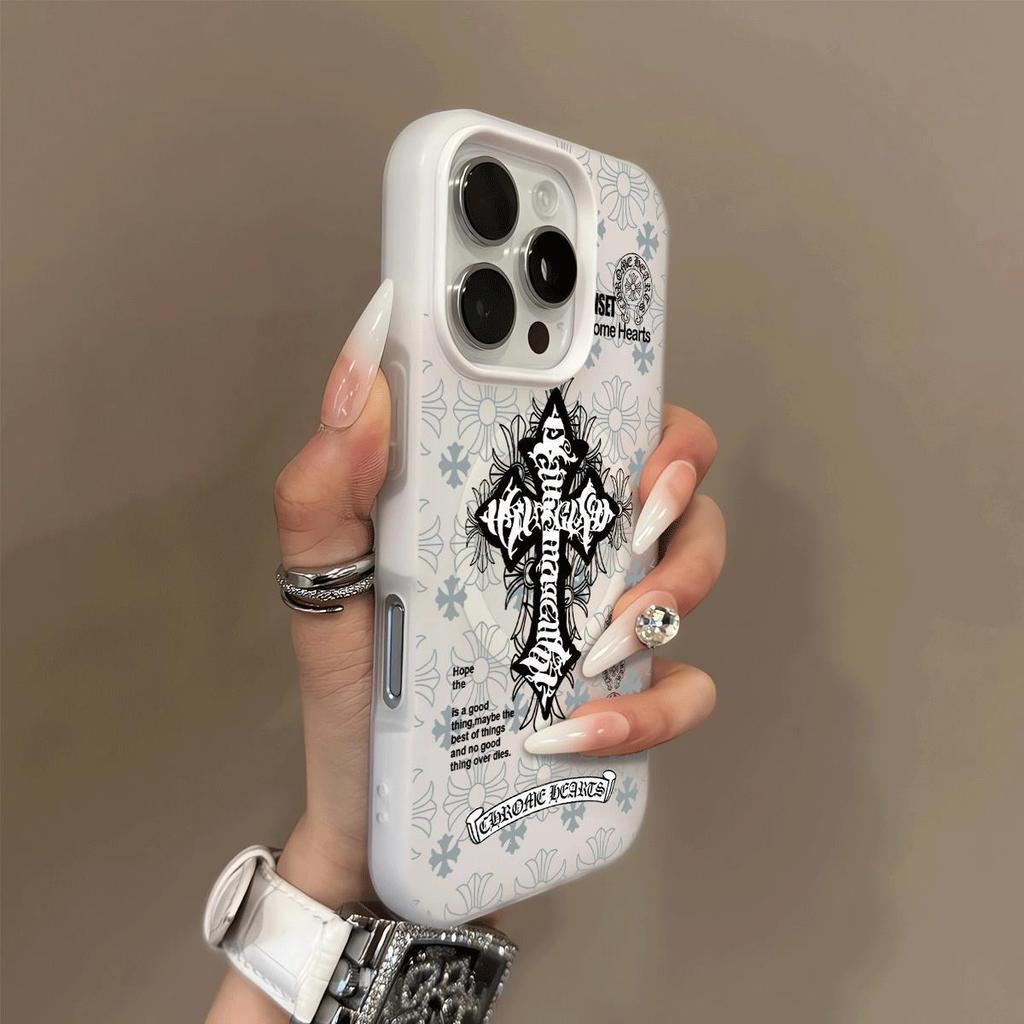 เคสไอโฟน 13 11 สำหรับ IPhone 16 17 Air 15 12 14 Pro Max XR Max 7 8 เรโตร้ข้าม แรงดึงดูดแม่เหล็ก GDCX