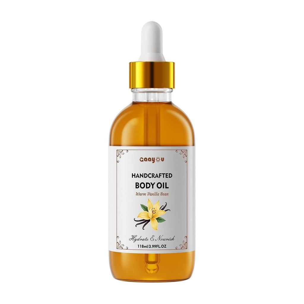 Gaayou Warm Vanilla Bean Body Oil-Vanilla Body Oil Deep Moisturizing Vanilla Oil เหมาะสําหรับทุกสภาพ