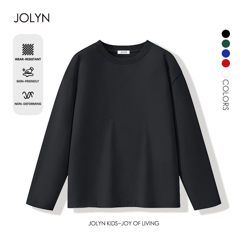เสื้อแขนยาวเด็ก คอกลม ผ้าฝ้ายนุ่ม (8-15ขวบ) ลำลองสบายๆ ใส่สบาย สไตล์เกาหลี จัดส่งจากประเทศไทย