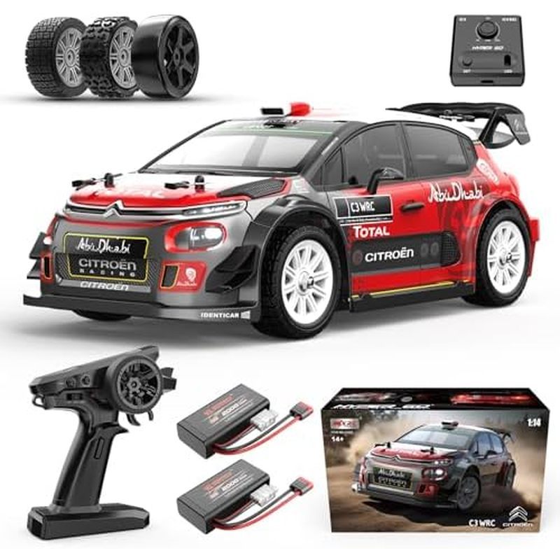 O 14303 1/14 Citroen C3 Fast RC Cars for Adults, Max 40mph Brushless RC Drift Car with Gyro, 4WD RTR