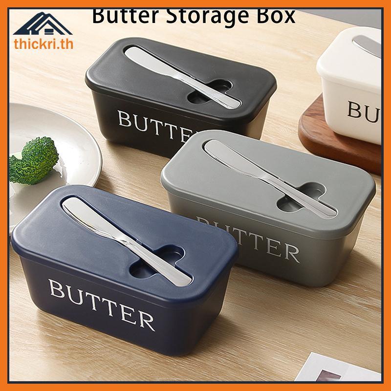 TT Butter Container เกรดอาหาร PP กล่องร้านอาหารปิดผนึกกล่องเก็บจานชีสพร้อมเครื่องตัดเนย Butter Tableware PL