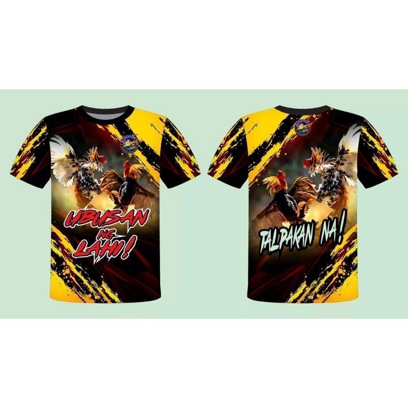 ผู้ชาย TSHIRT FULL SABLIMATION ONLINE SABONG DESIGN ROUND NECK คุณภาพสูง Fully Sublimated 3D T เสื้อ