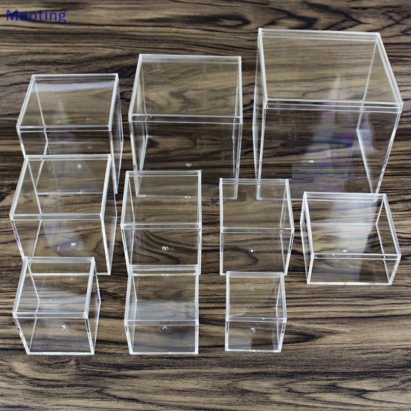 [maoytingHOT] กล่องพลาสติกใสสูงทรงสี่เหลี่ยม Betta Breeding Box Mini Candy Slime Crystal Mud Paaging Box [Mt]
