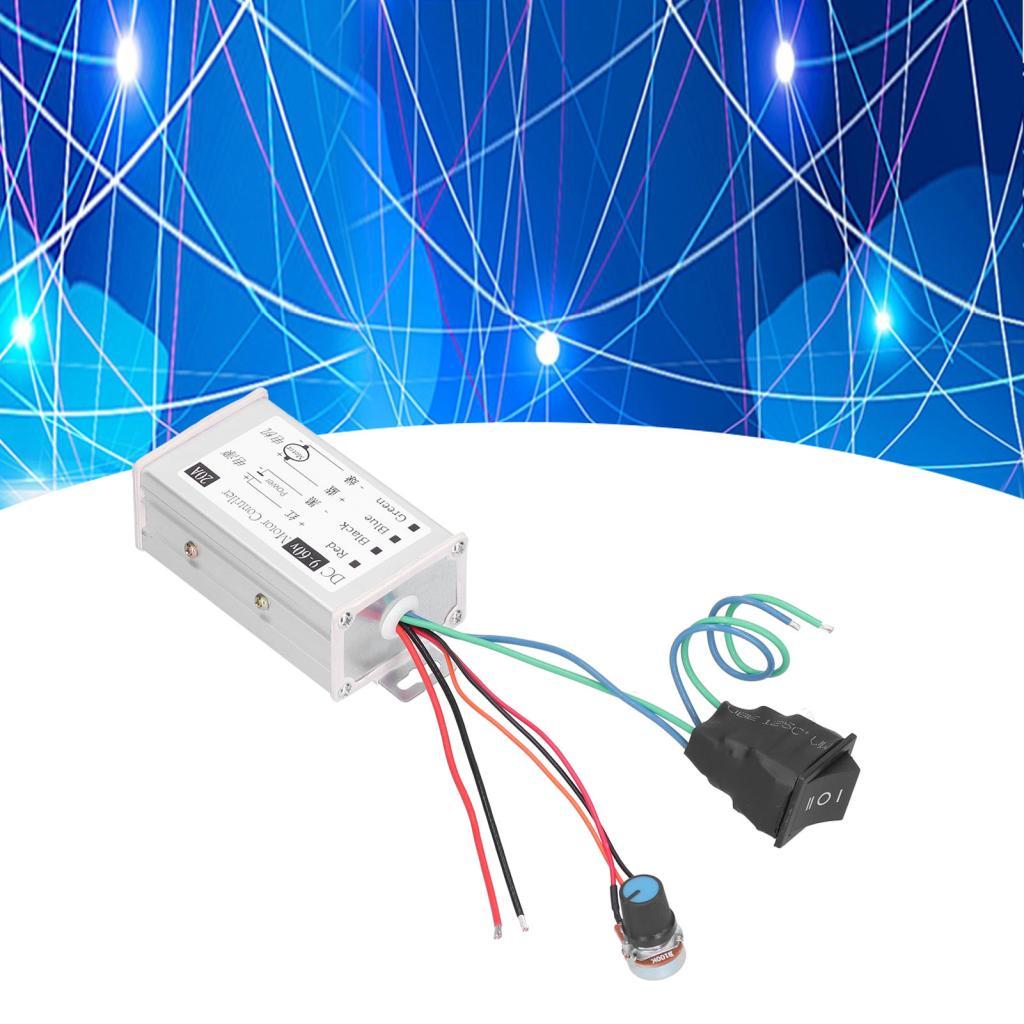 Cancanshop Motor Governor PWM DC Speed Controller สวิตช์ถอยหลังไปข้างหน้าที่ไม่มีที่สิ้นสุดสําหรับแป