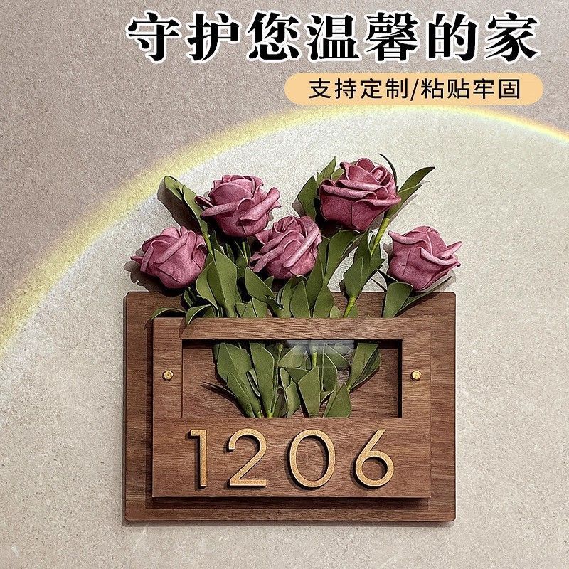 โฮมสเตย์ Residential Home Courtyard House Number Box 门牌 . 户门花装饰号 E4