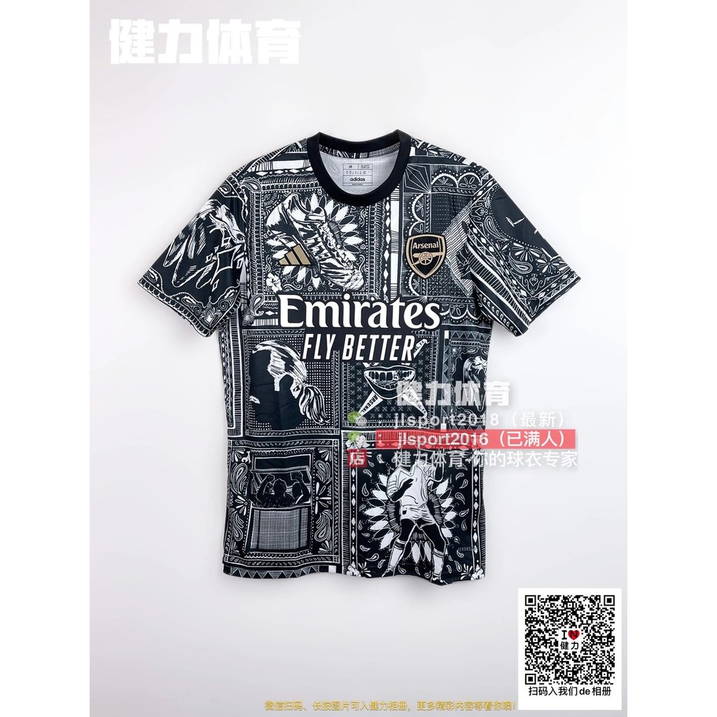 23-24 ใหม่ Arsenal Graffiti Special Edition Jersey Arsenal Jersey เสื้อฟุตบอล Pre-Game Training Jers