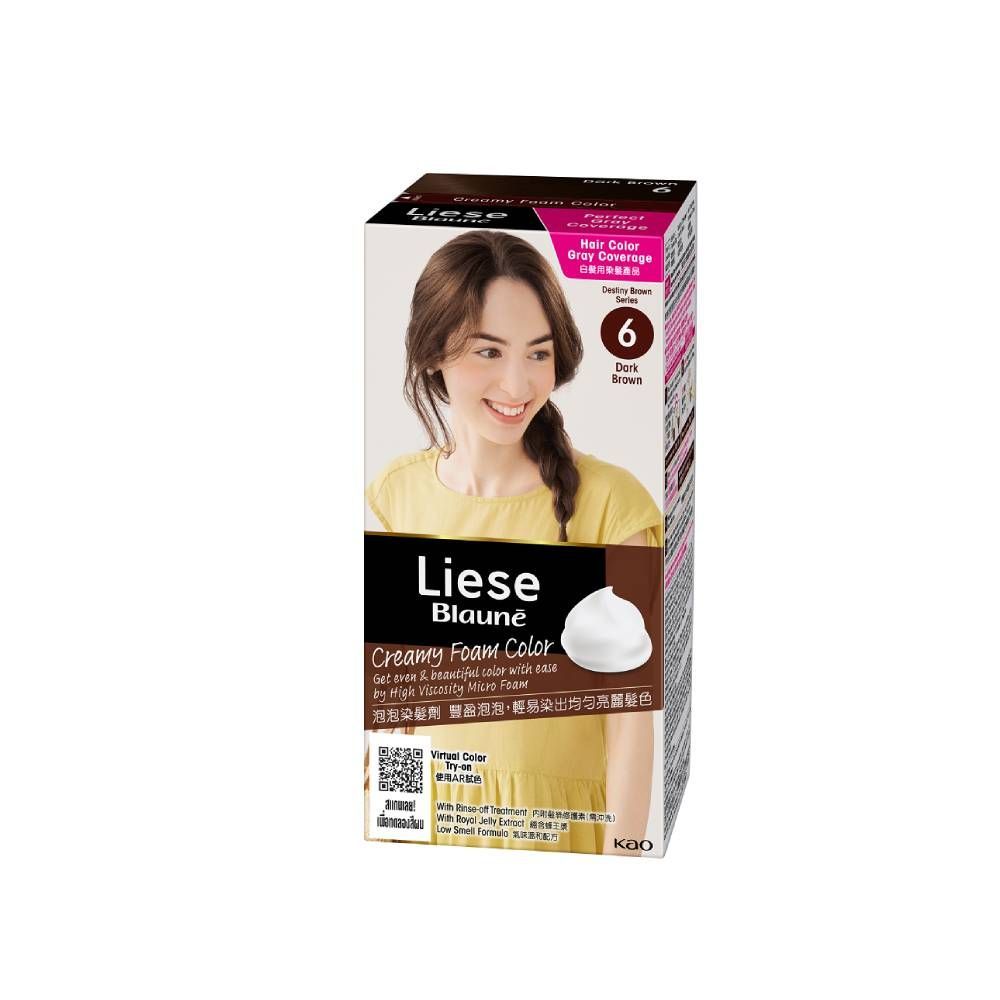 ลิเซ่ โบลว์เน่ ครีมมี่โฟมดาร์คบราวน์ 6 LIESE BLAUNE CREAMY FOAM DARK BROWN 6
