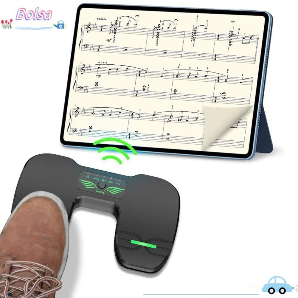 BOLSA Wireless Page Turner, Silent Operation ชาร์จหน้า Turner Pedal, Professional Universal Anti-Ski