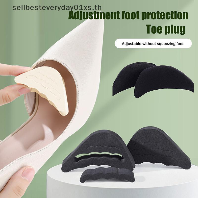L & Z Memory Foam Toe Plug Soft Half Insoles Reusable Toe Sponge Filler ใส่สําหรับรองเท้าปรับ Too Big Foot Brace Pads Unisex แทรก.