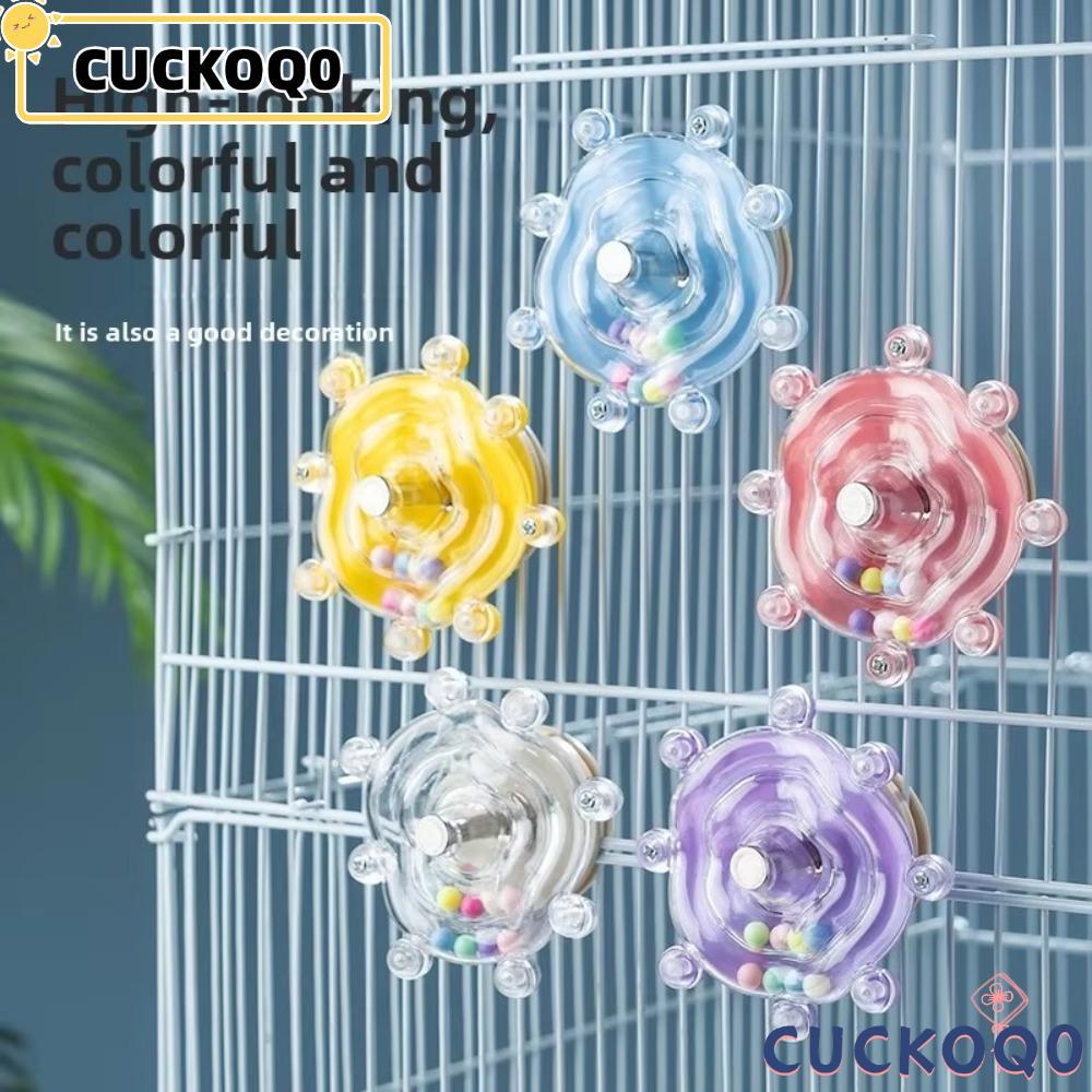 CUCKOQ0 ของเล่นล้อนกแก้ว, Rattle หมุนนกแก้ว Interactive ของเล่น, เสียงตลกทนทาน Xuanfeng ออกแบบนก Cage Feeder นกกรงอุปกรณ์เสริม