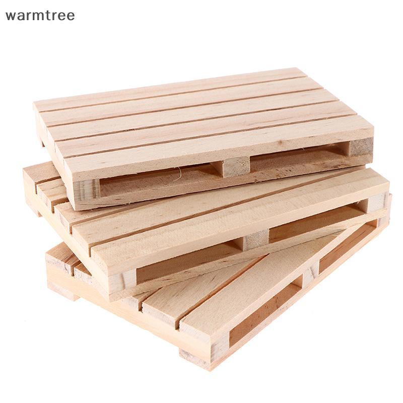Warmtree Mini Wooden Pallet ที่รองแก้วเครื่องดื่มสําหรับเครื่องดื่มร้อนและเย็น Wood Pallet ใหม่