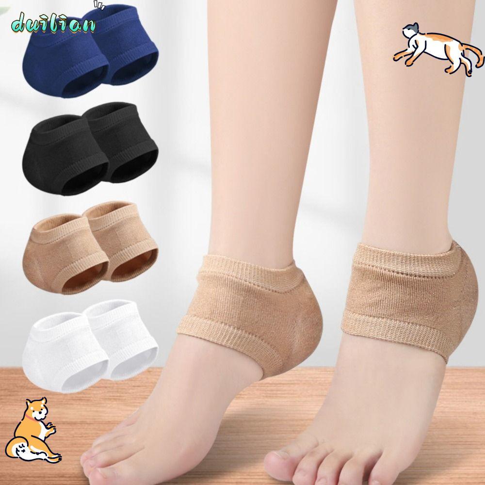 DUILIAN Plantar Fasciitis Heel Socks, Moisturizing Silicone Heel Protective Cover, Polyster Pain Rel