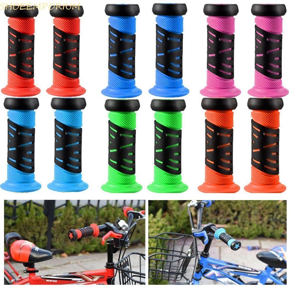 SHOEEMPORIUM เด็กมือจับจักรยานกันน้ําอุปกรณ์ขี่ Anti-Slip รถสามล้อสกู๊ตเตอร์ Handlebar สําหรับเด็กจักรยาน Five-Pointed Star จักรยาน Handlebar Grips
