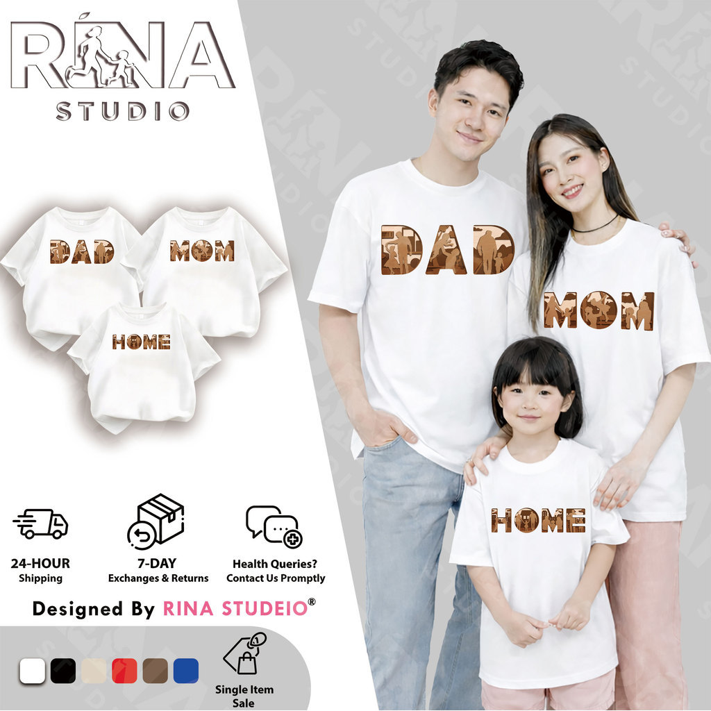RINA STUDIO Family พิมพ์ชุดลําลองพ่อแม่และลูกสบาย