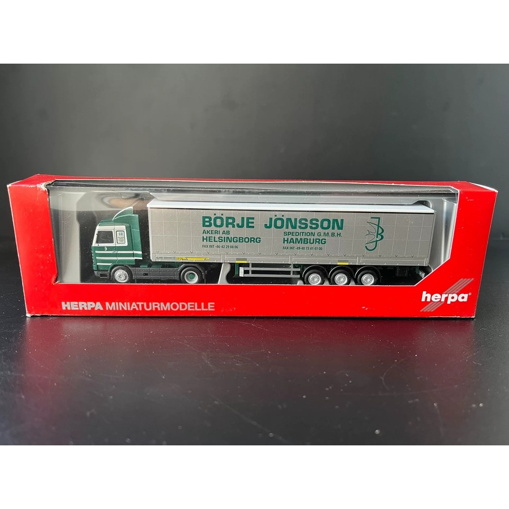 [พร้อมสต็อกหากคุณมีคําถามใด ๆ ติดต่อ] herpa 1/87 Scania Truck Container Trailer