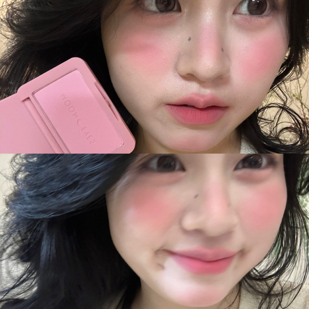 ชุดสีแบรนด์ใหม่~MOONEYES Romantic Collector Blush Expansion Shrink Purple Tender Girl Apricot Natural Makeup Feel ymm9810// 4