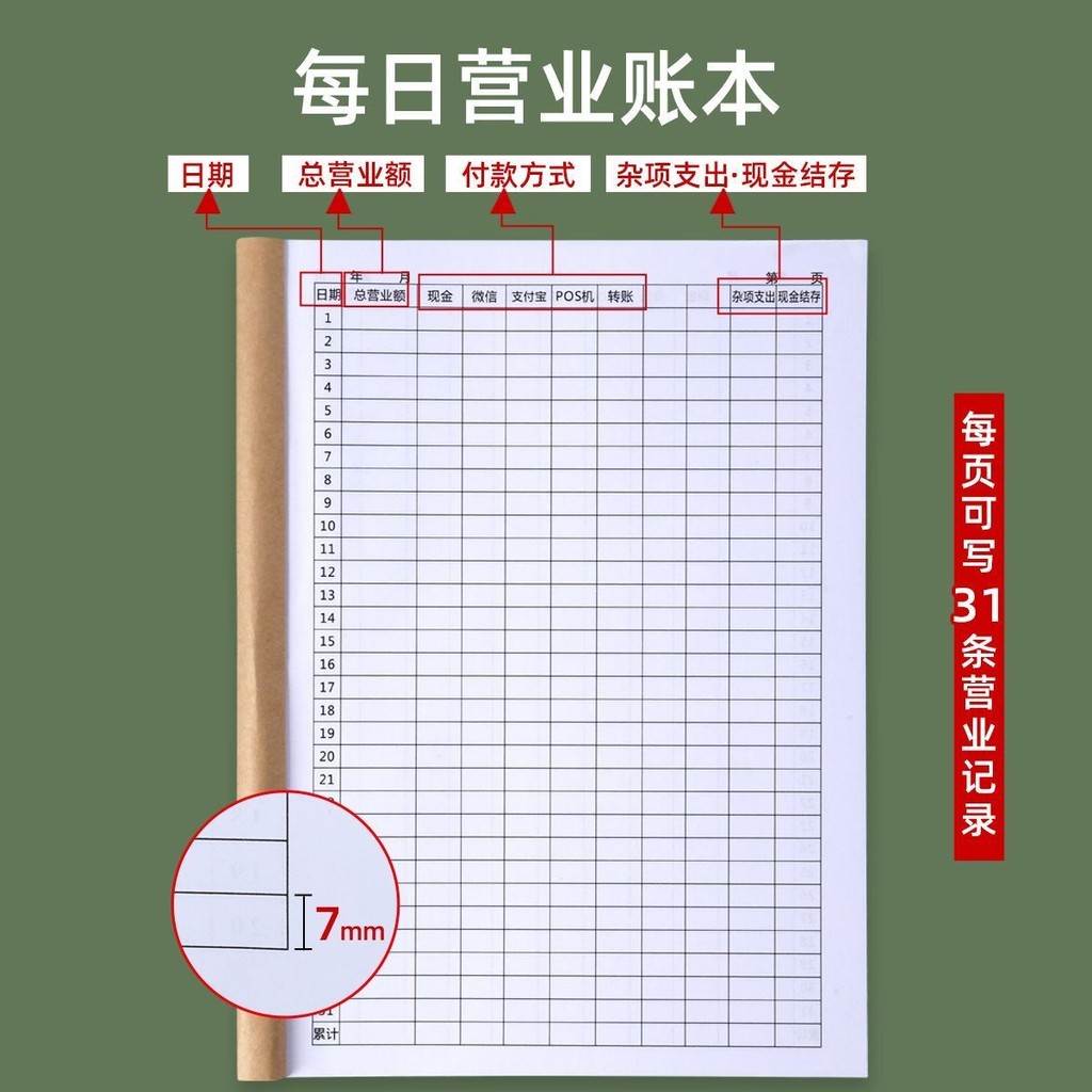 บัญชีแยกประเภทธุรกิจรายวัน จอง Ledger Do Business Commercial Ledger Expenditure Income Fine Ledger H