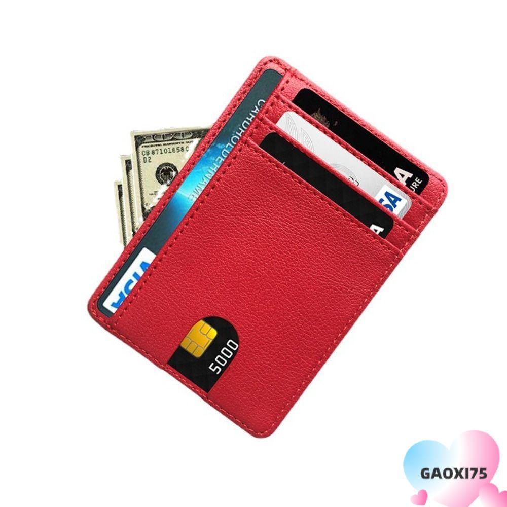 GAOXI75 RFID Blocking กระเป๋าแฟชั่นกระเป๋ามินิบัตรเครดิตกระเป๋าสตางค์ Slim ID Card Holder