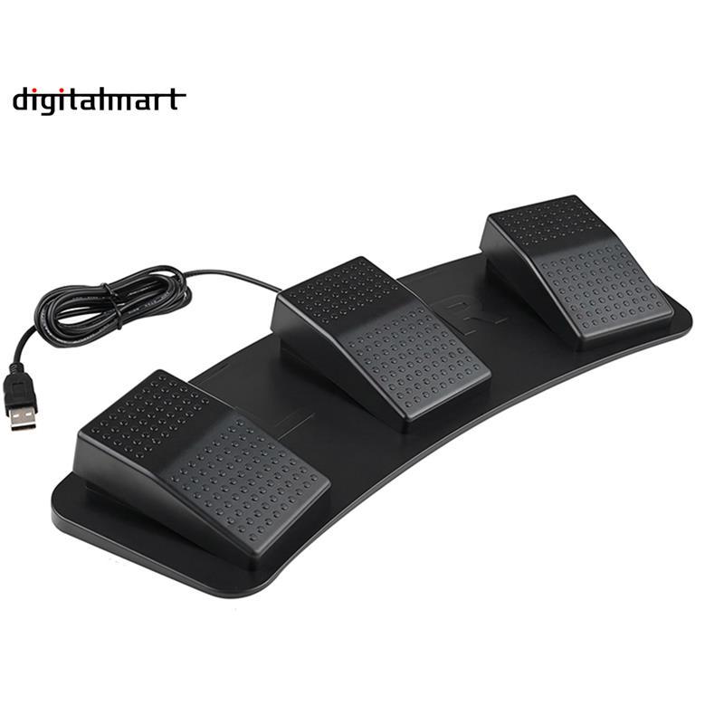 USB Triple Foot Switcher Controller Key คีย์บอร์ดที่กําหนดเอง Gaming มัลติมีเดีย Action Pedal สําหรั